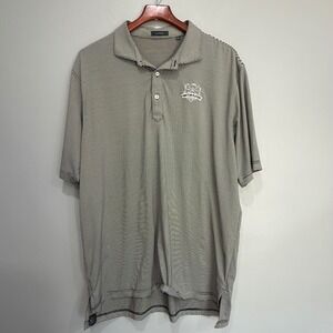 Turtleson Mens 2XL Black White Striped Amateur Players Tour Golf Polo Shirt